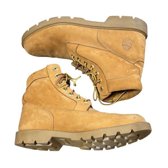 COPY - TIMBERLAND BOOTS SIZE 12 TAN WHEAT NUBUCK WATERPROOF 6" STREETWEAR MENS - Picture 4 of 8